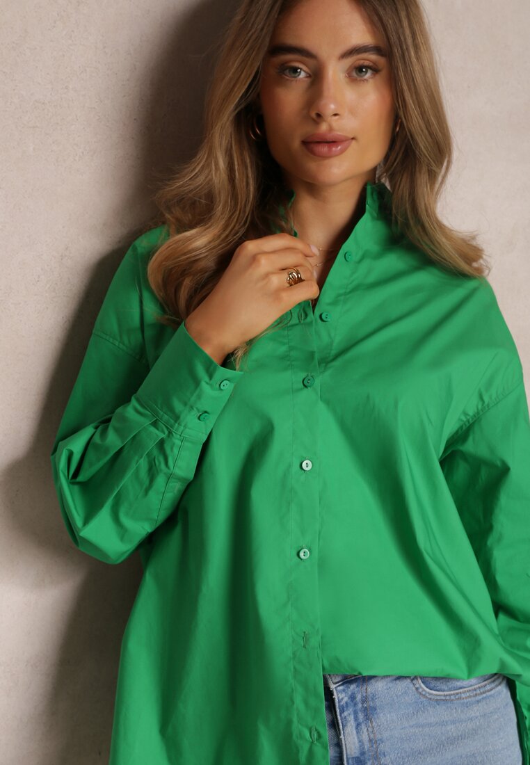Zielona Koszula Bawełniana Aquida