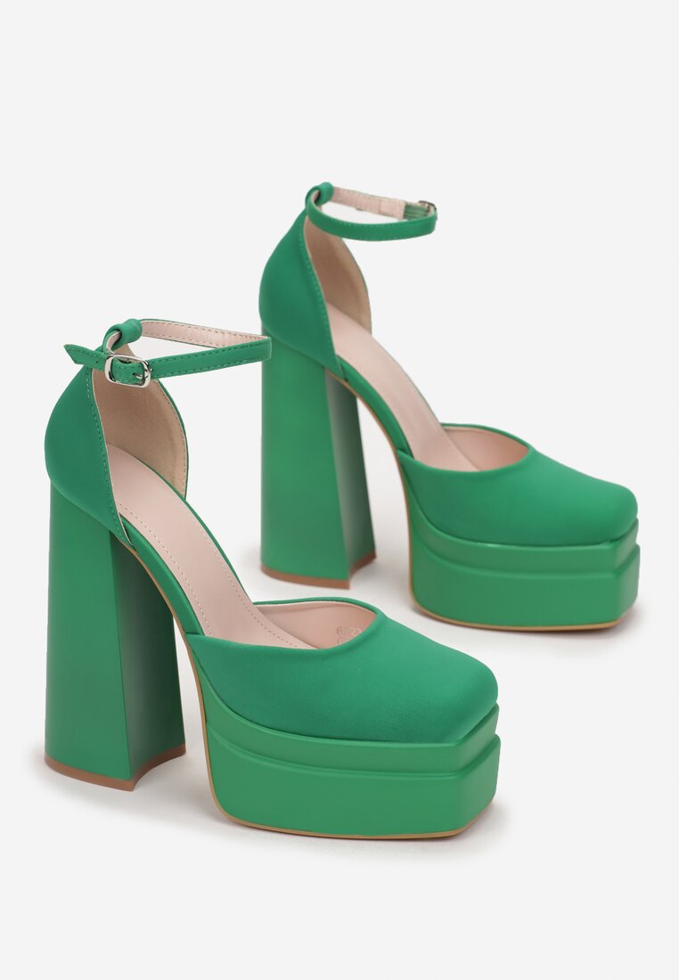 Zielone Sandały Gia
