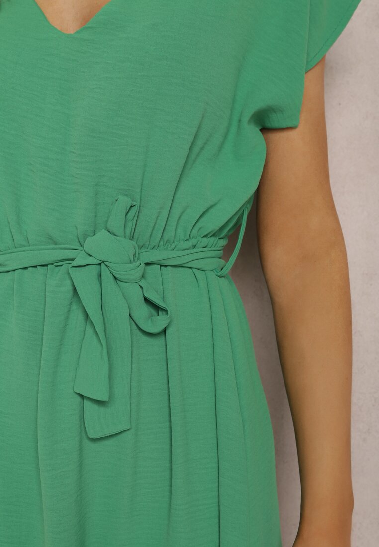 Zielona Sukienka z Paskiem Lalynome