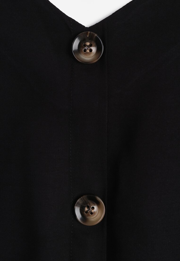 Czarna Sukienka z Wiskozy Kena