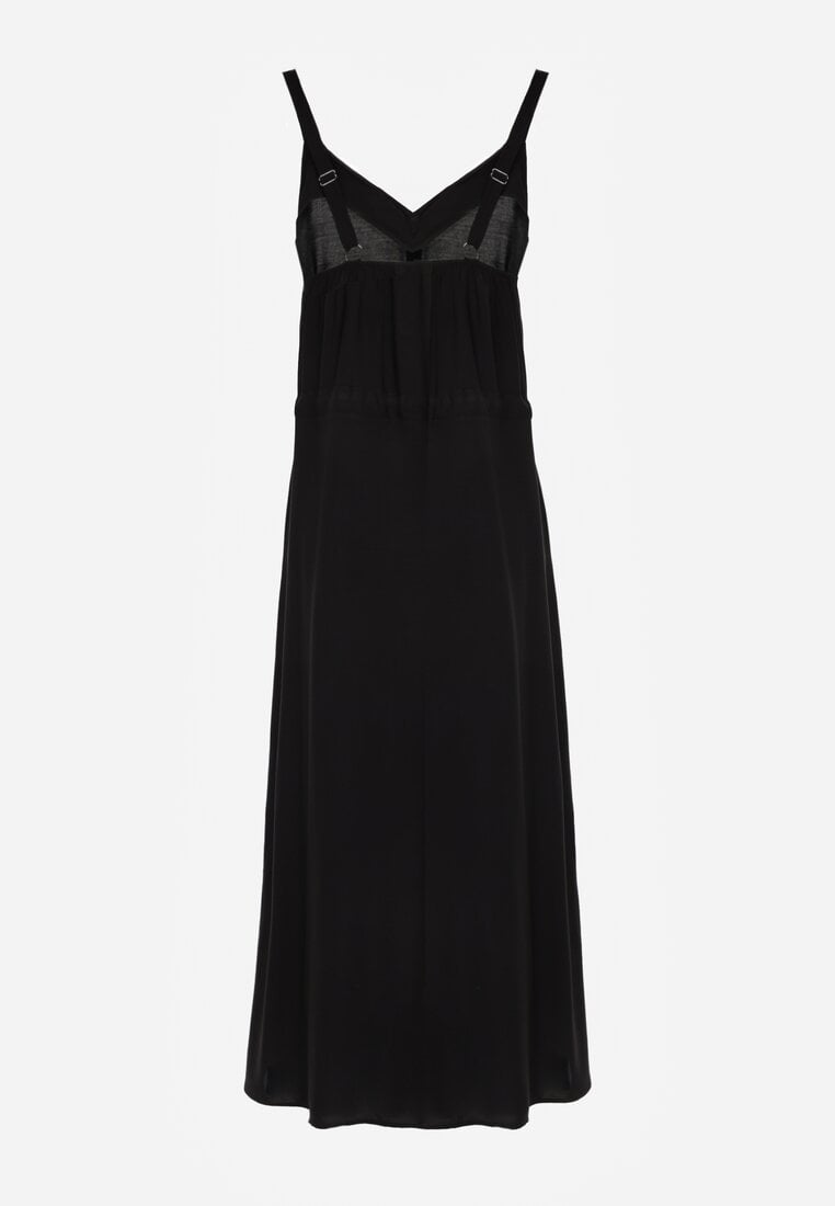 Czarna Sukienka z Wiskozy Kena