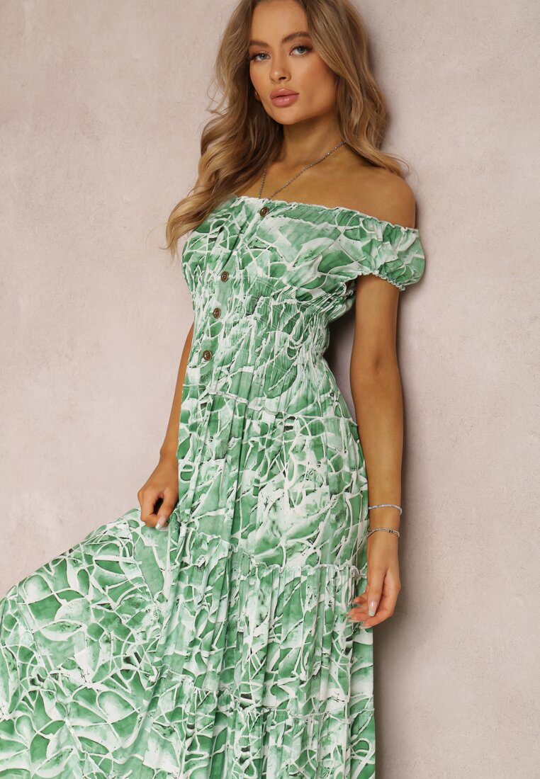 Zielona Sukienka z Wiskozy Novredi