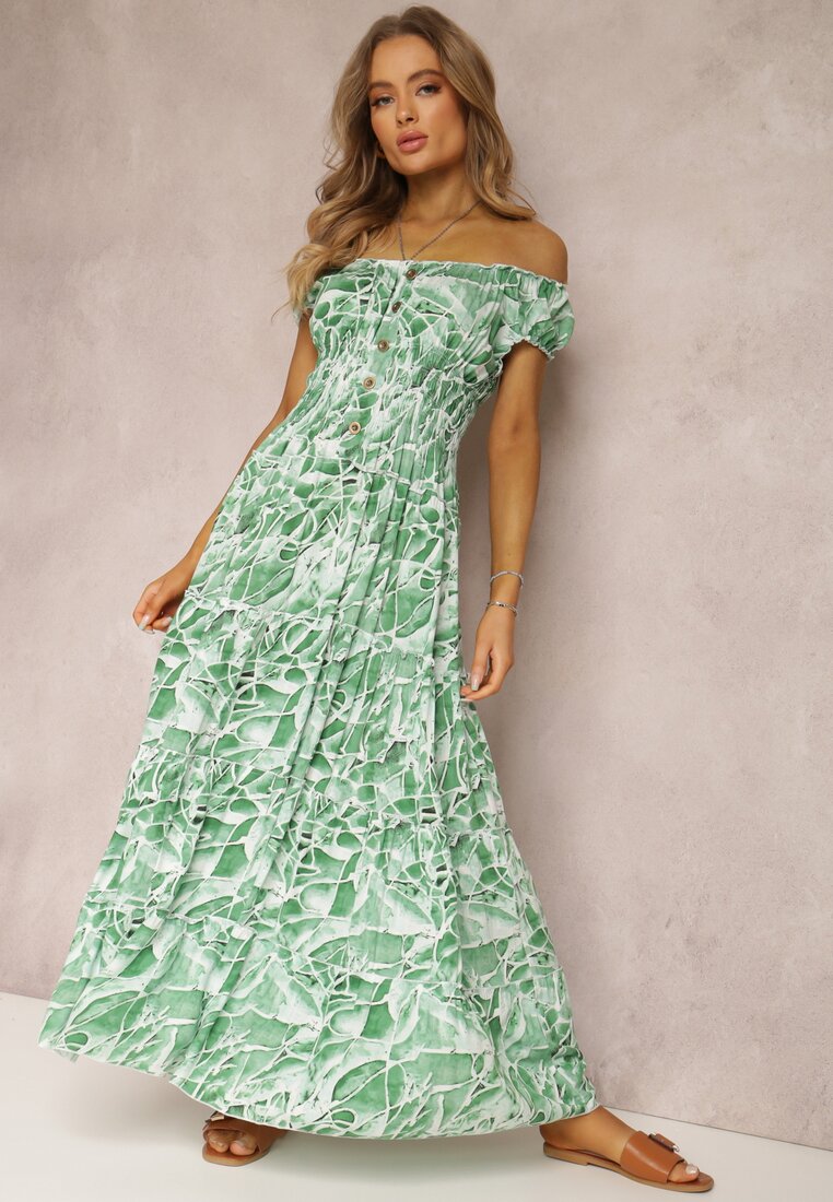 Zielona Sukienka z Wiskozy Novredi