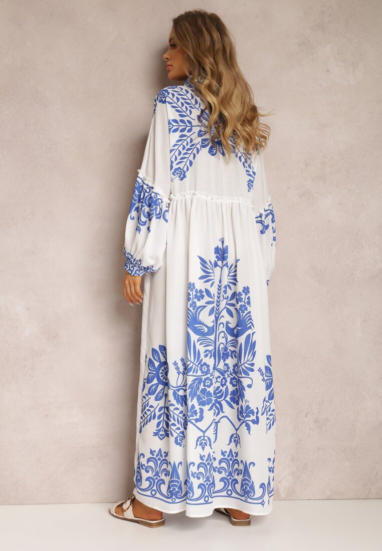 Biało-Niebieska Sukienka Thesippe