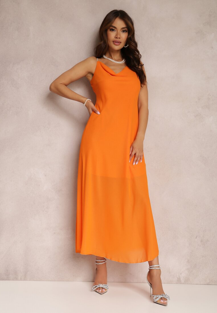 Pomarańczowa Sukienka Diomaris