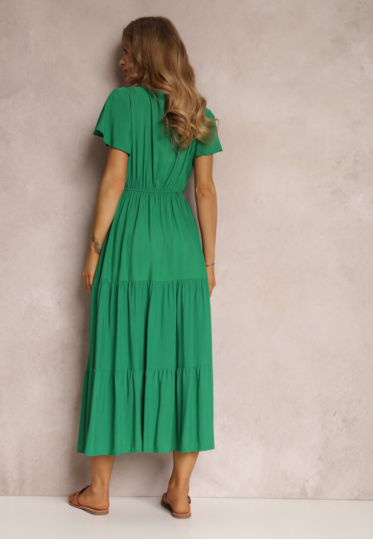 Zielona Sukienka z Wiskozy Jonmy