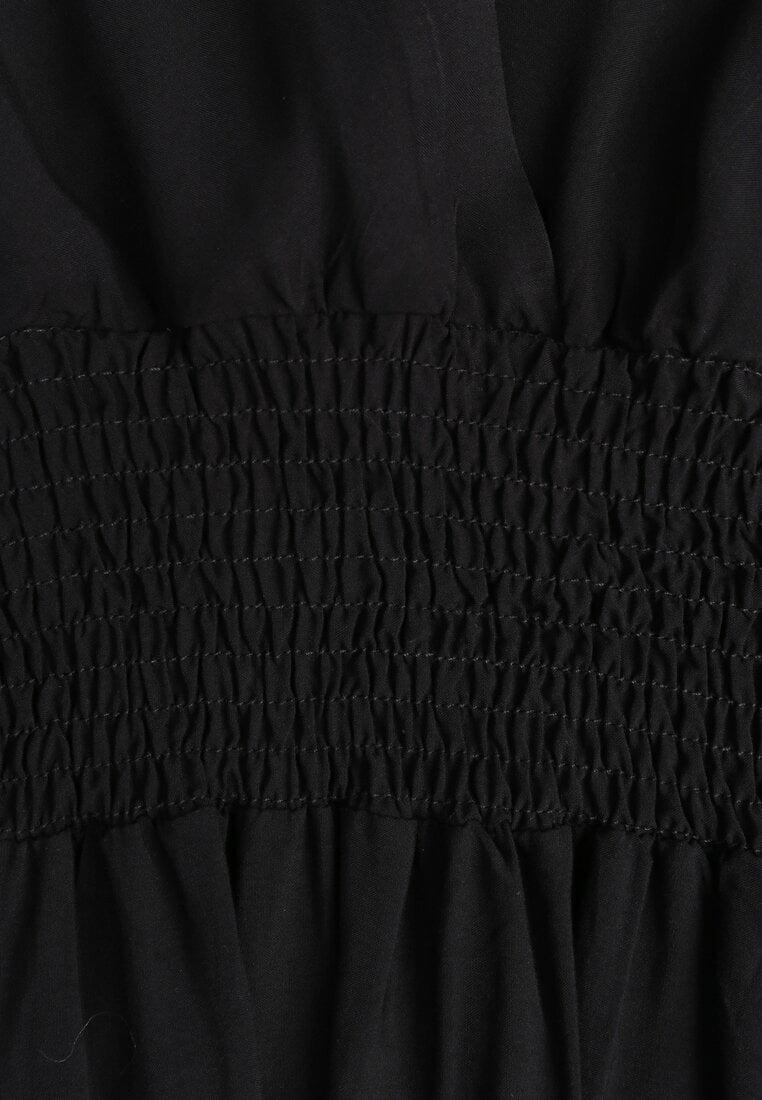 Czarna Sukienka z Wiskozy Jadith