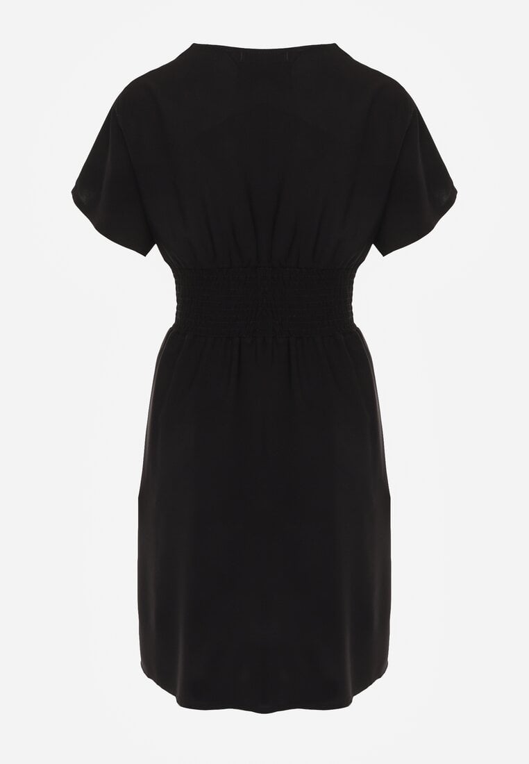 Czarna Sukienka z Wiskozy Jadith