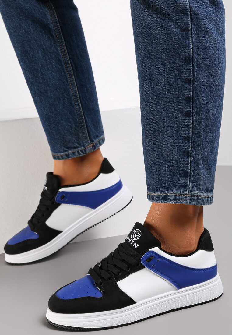 Biało-Niebieskie Sneakersy Halse