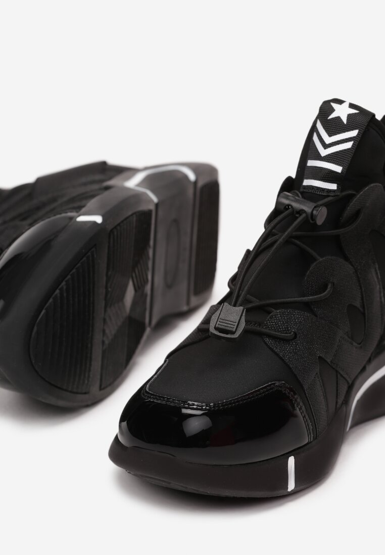 Czarne lakierowane Sneakersy Laurane