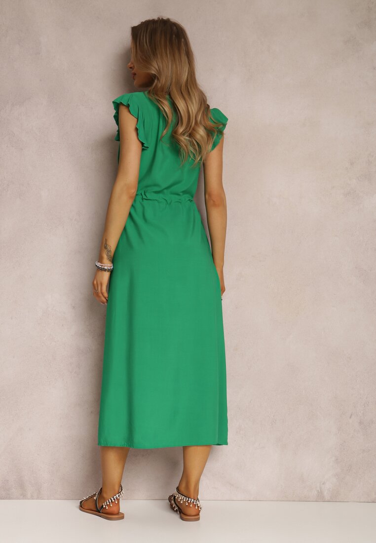 Zielona Sukienka z Wiskozy Apostelis