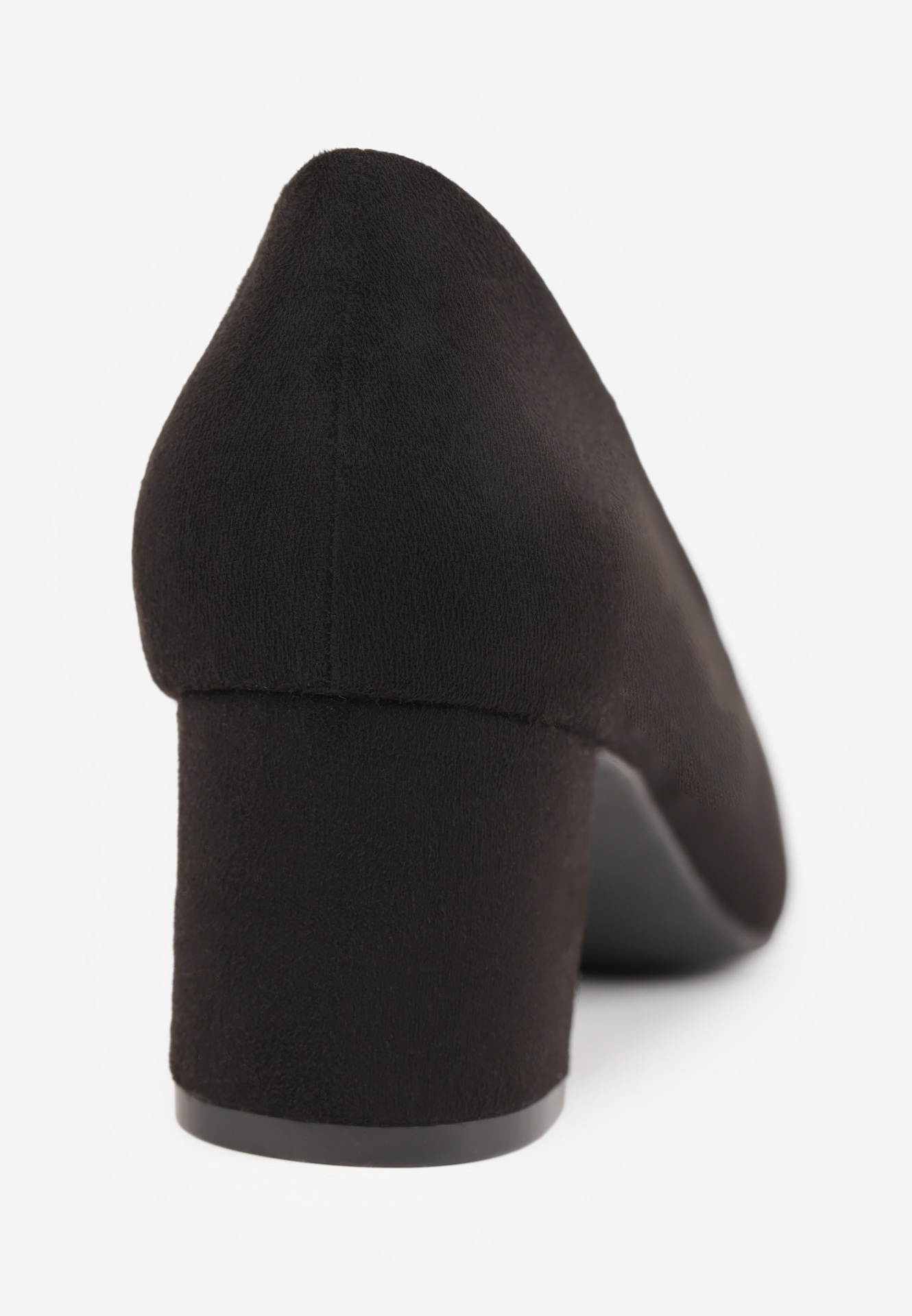 Czarne Casualowe Czółenka na Słupku Bastien