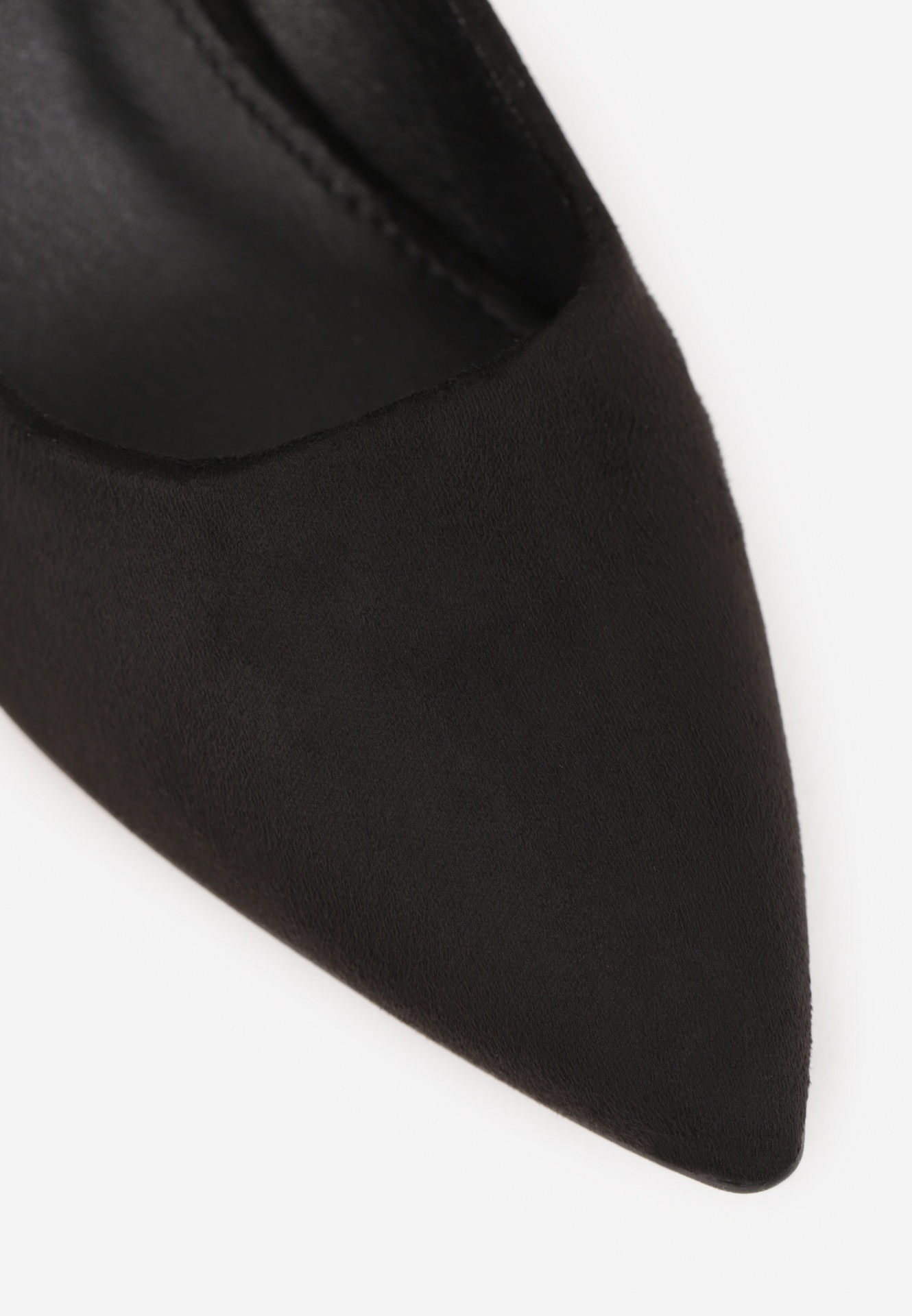 Czarne Casualowe Czółenka na Słupku Bastien