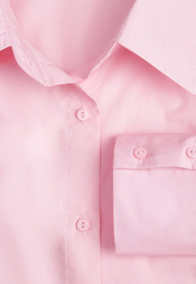 Jasnoróżowa Koszula Bawełniana Aquida