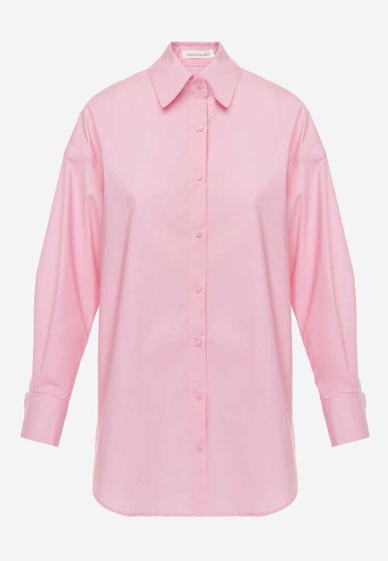 Jasnoróżowa Koszula Bawełniana Aquida