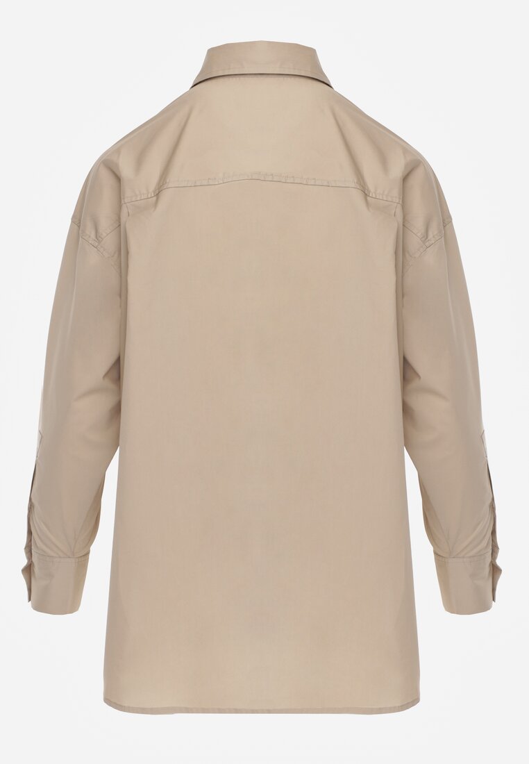 Beżowa Koszula Bawełniana Aquida