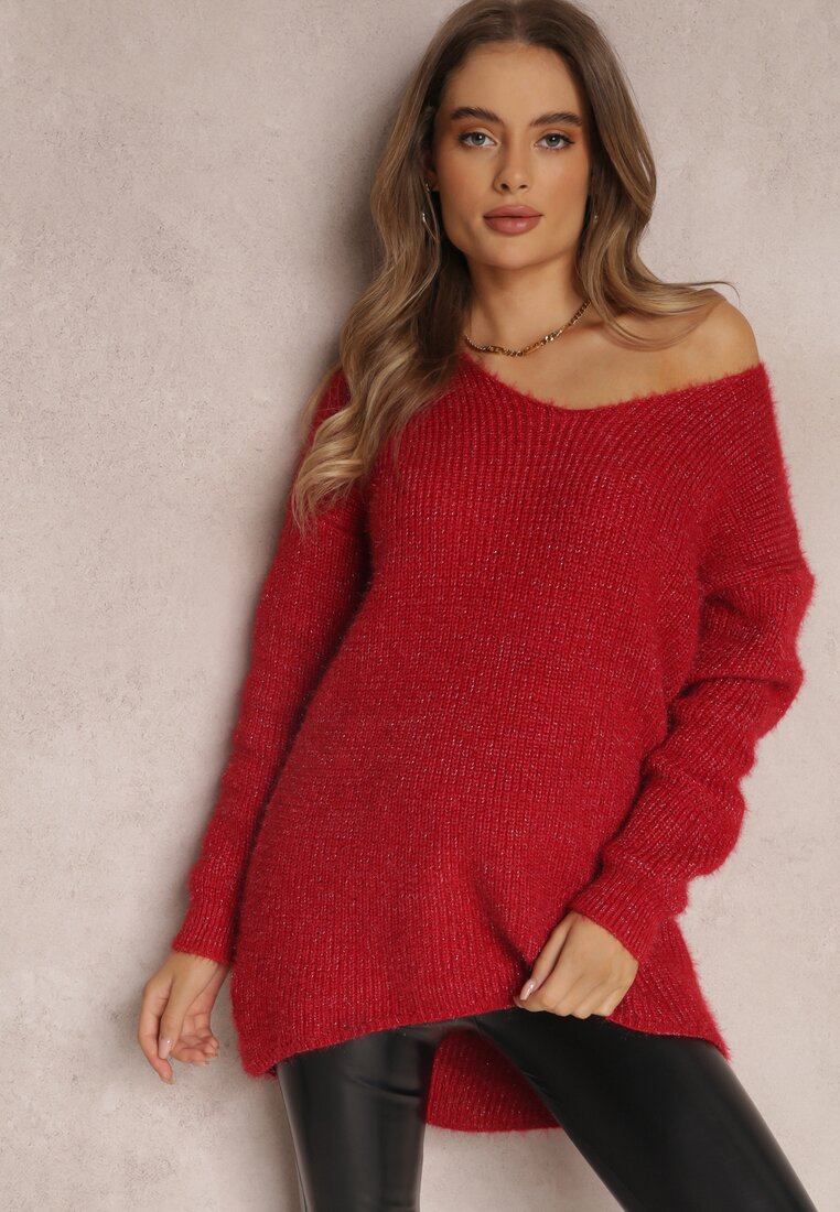 Bordowy Sweter Delias