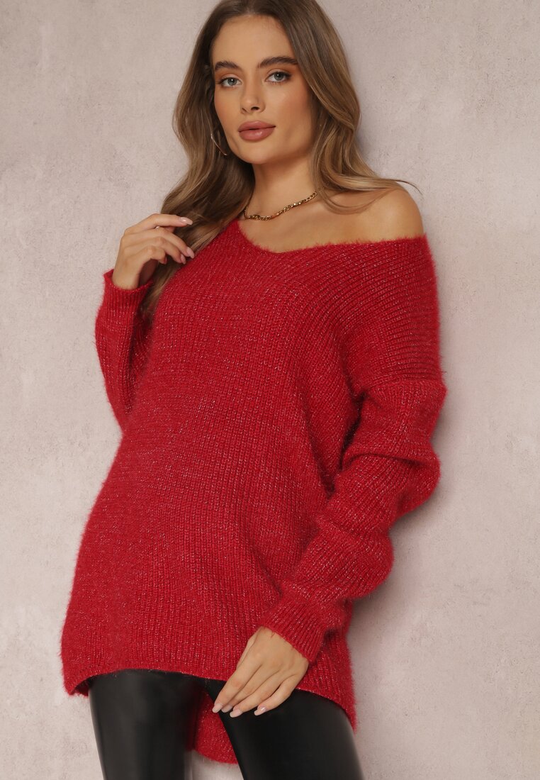 Bordowy Sweter Delias