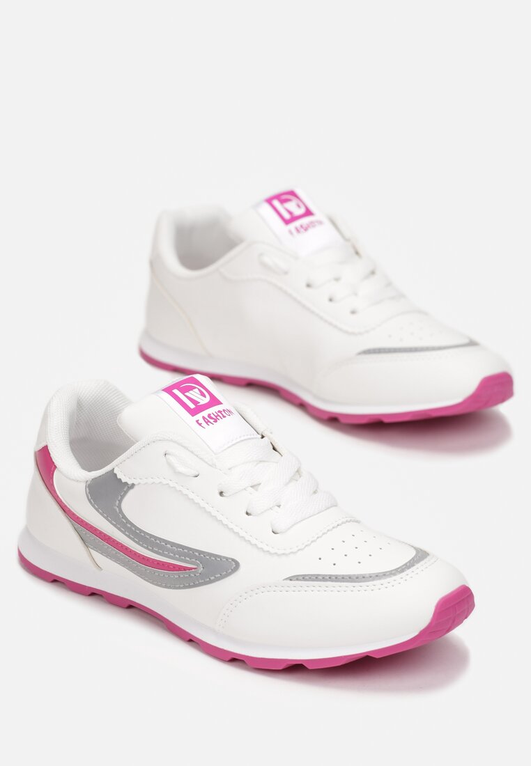 Biało-Różowe Buty Sportowe Regines