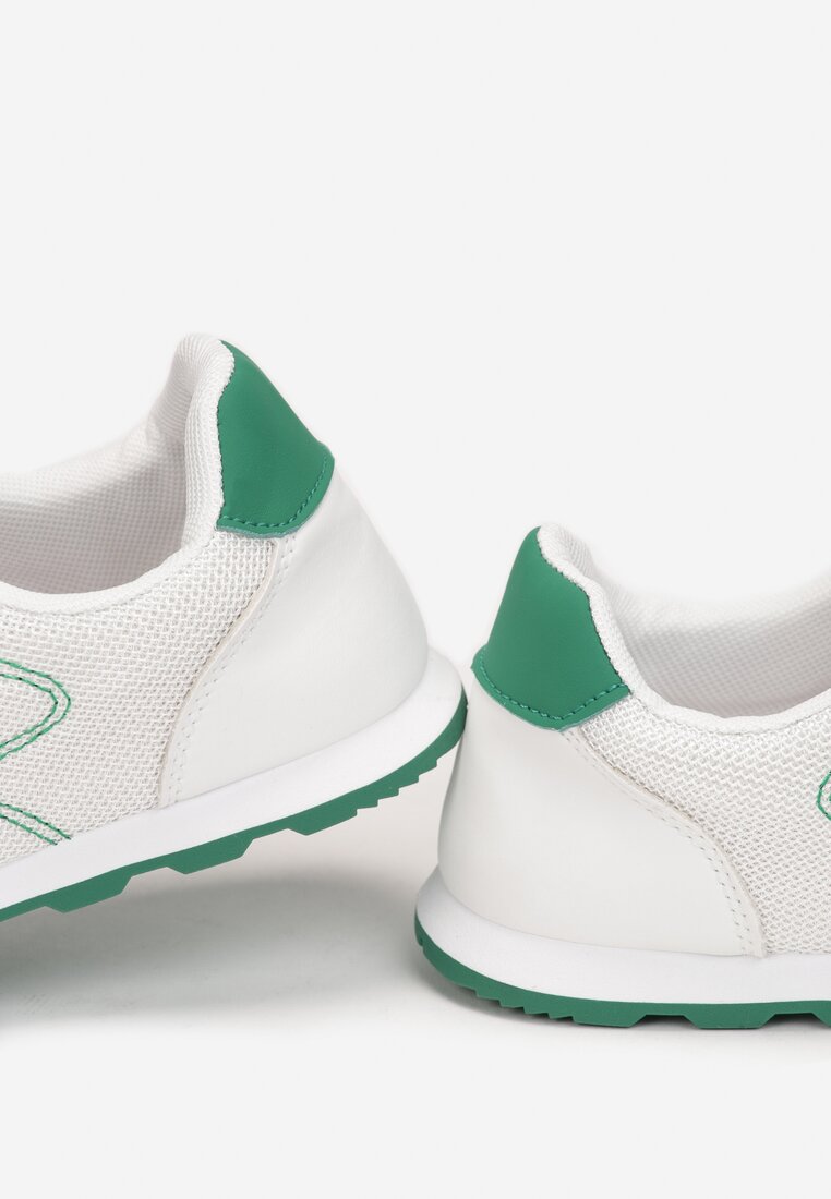 Biało-Zielone Buty Sportowe Deborrah