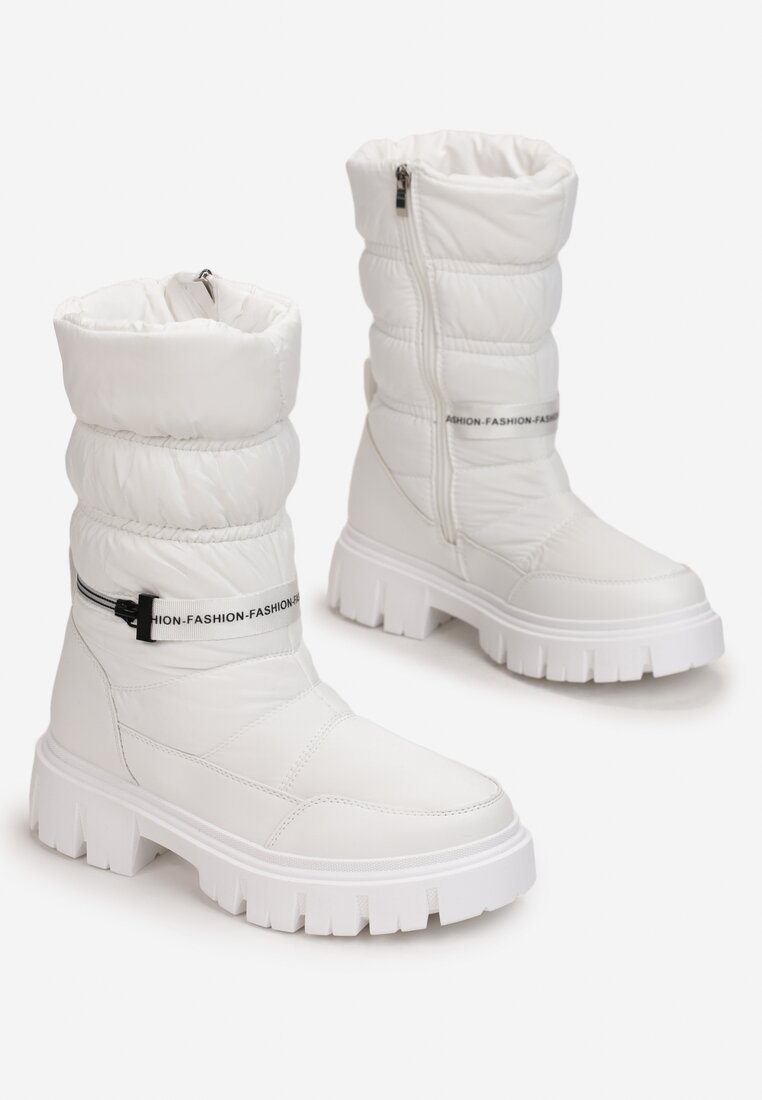 Białe Śniegowce Pikowane Moon Boots Fytia