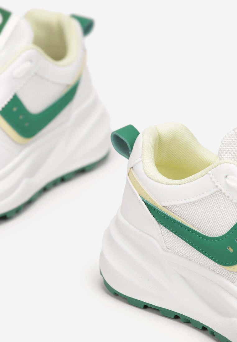 Biało-Zielone Sneakersy Nerney