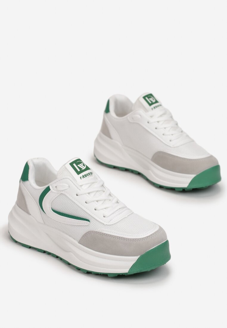 Biało-Zielone Sneakersy Flaherty