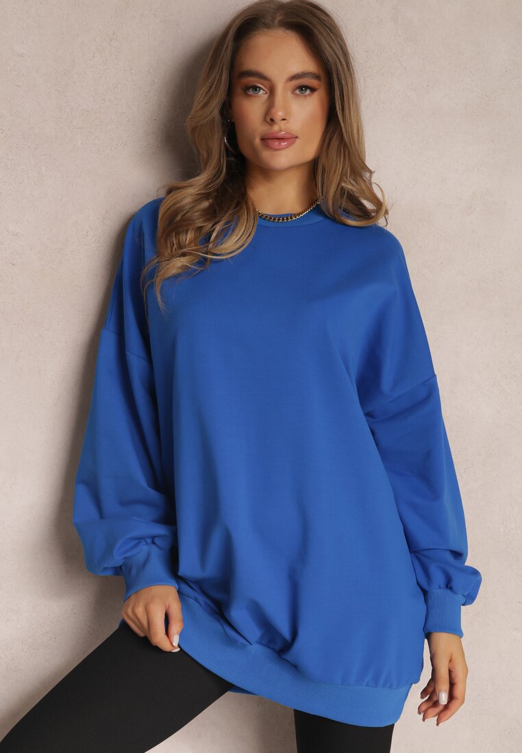 Niebieska Bluza Oversize Cayae