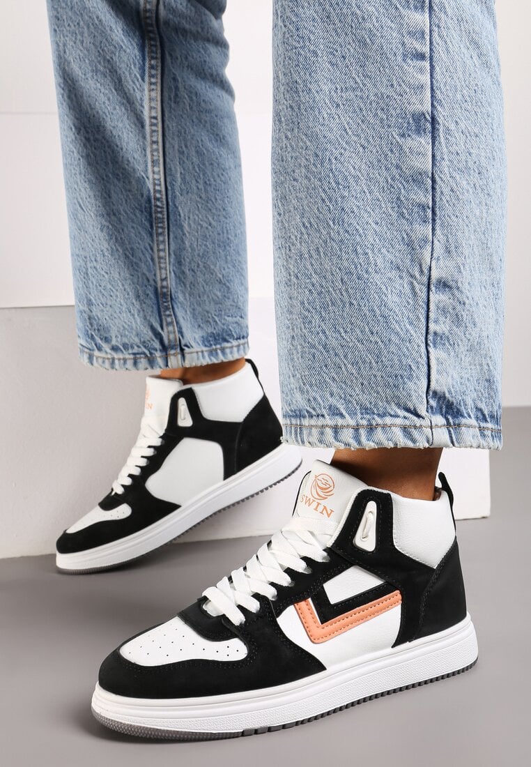 Biało-Czarne Sneakersy Maeramiia