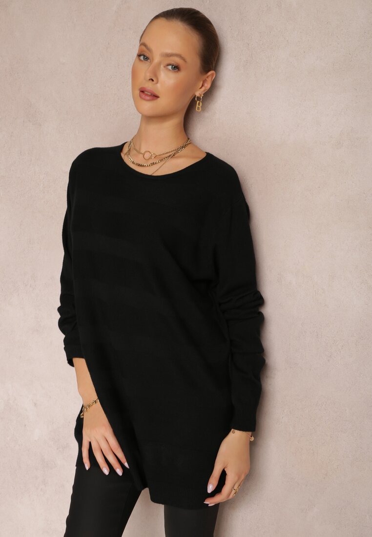 Czarny Sweter Oversize Micha