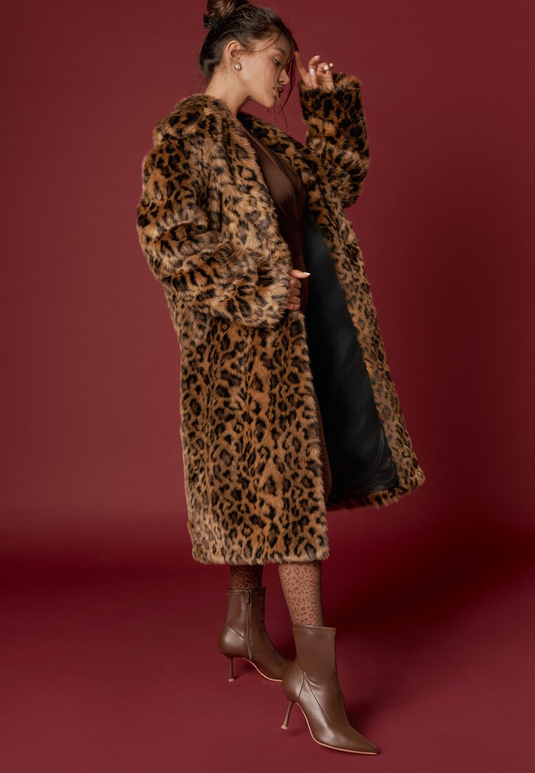 Brązowe Botki na Szpilce z Dopasowaną Cholewką Hilila