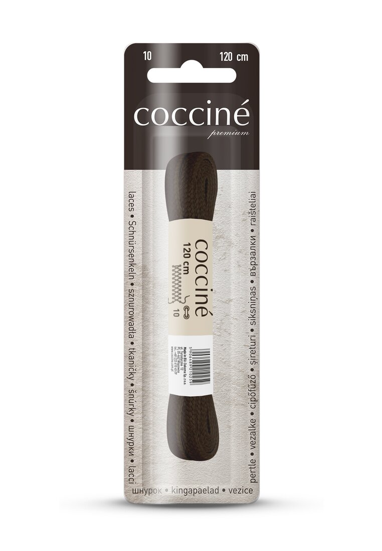 Brązowe Grube Sznurówki Bawełniane do Butów 120 cm Coccine