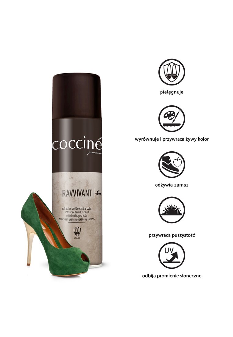 Czarny Odświeżający Spray do Zamszu i Nubuku Coccine