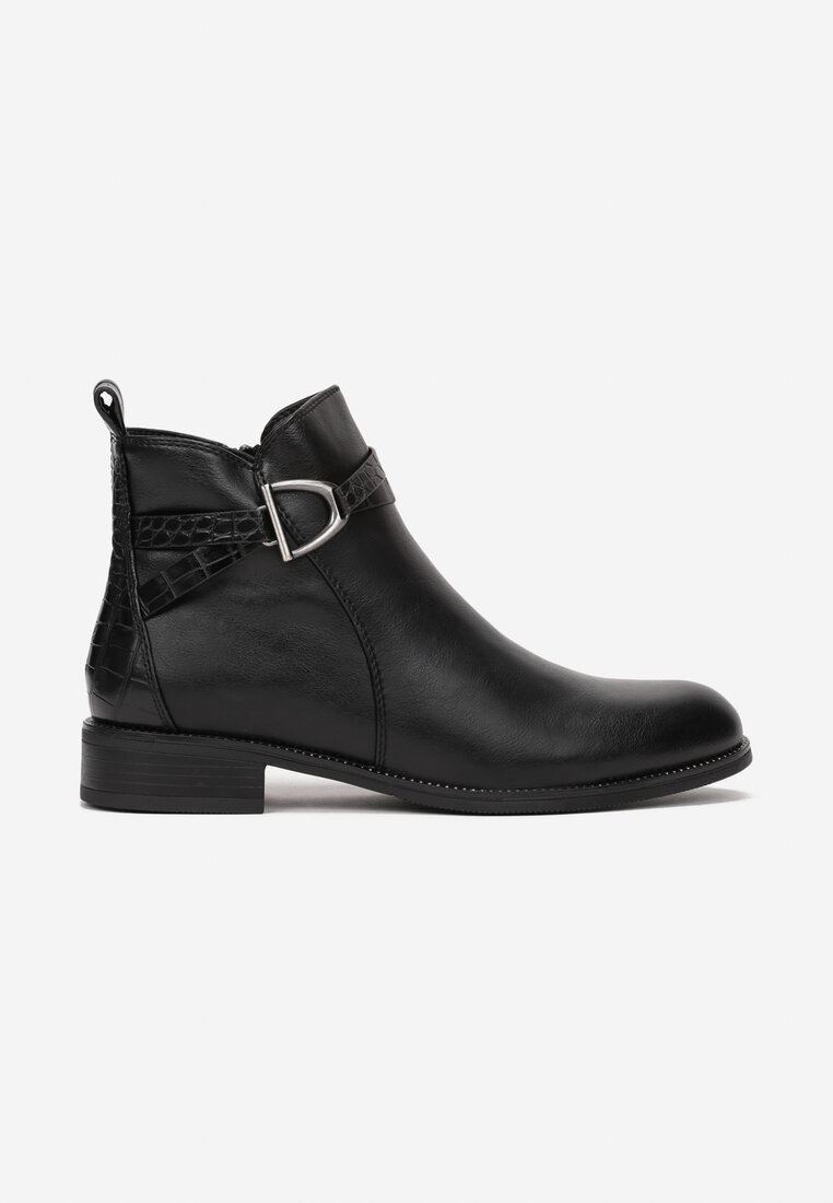 Ghete Botine Negre cu Cataramă Cholle