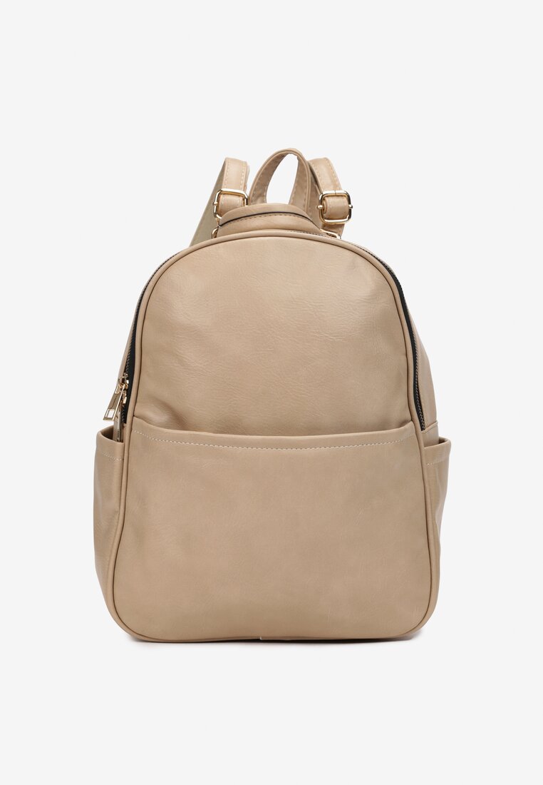 Ciemnobeżowy Plecak Miejski z Ekoskóry Conolo