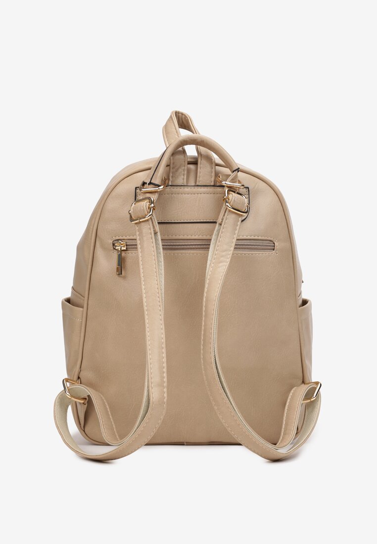 Ciemnobeżowy Plecak Miejski z Ekoskóry Conolo