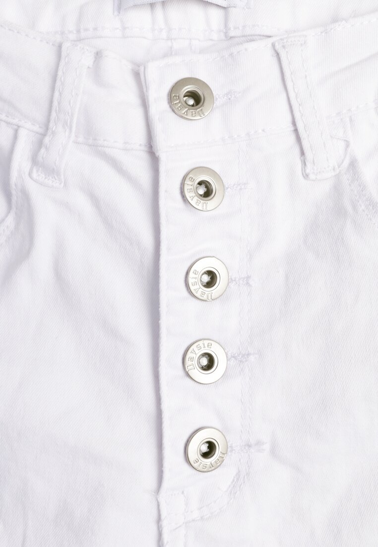 Blugi Skinny Albi cu Talie Înaltă Yholo