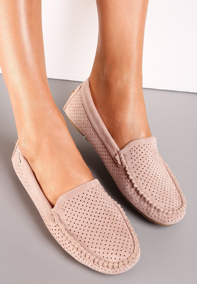 Jasnoróżowe Mokasyny Ianthochis