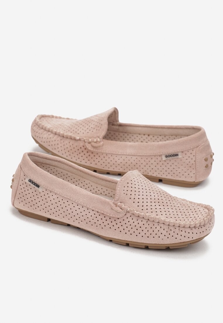 Jasnoróżowe Mokasyny Ianthochis