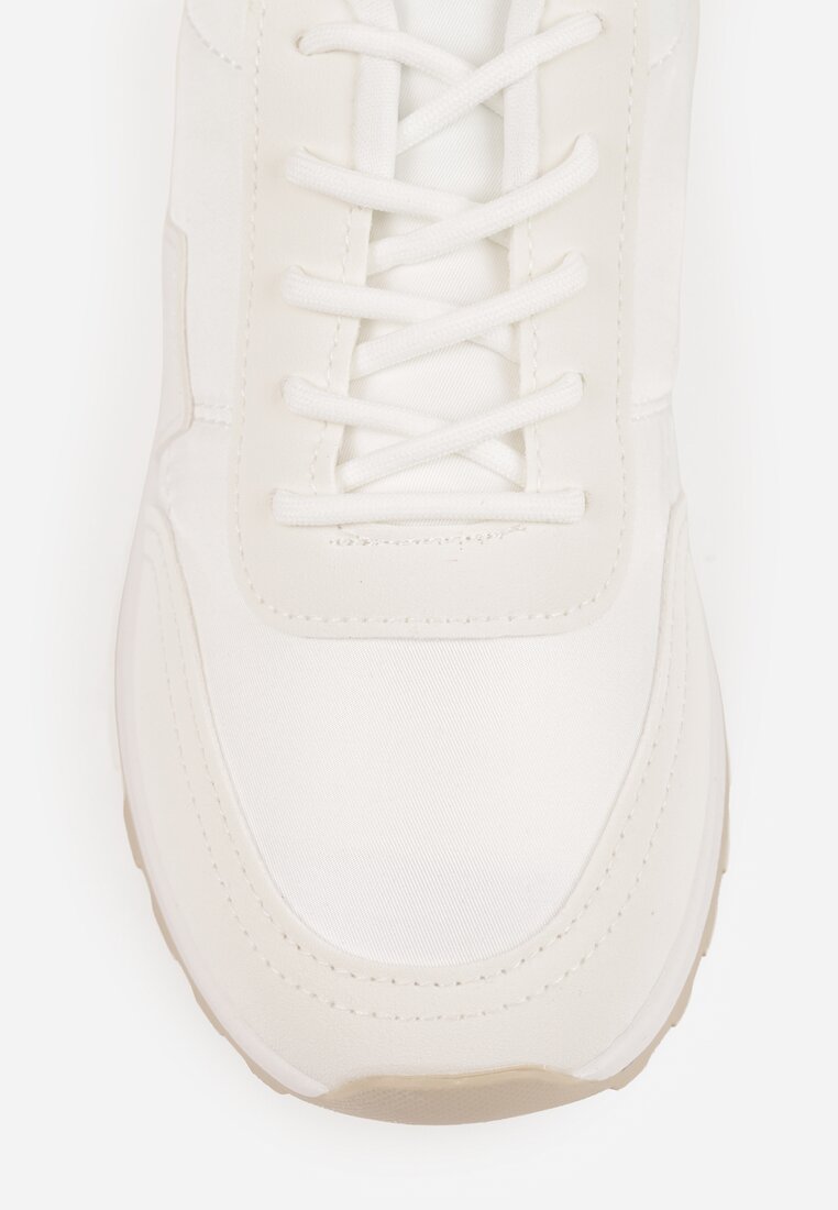 Białe Sznurowane Sneakrersy Cashe