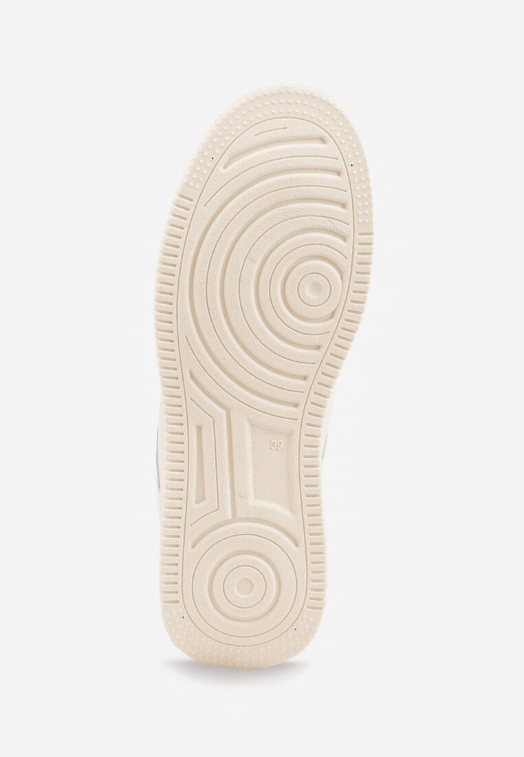 Beżowe Sznurowane Sneakersy na Platformie z Bieżnikiem Arvilla