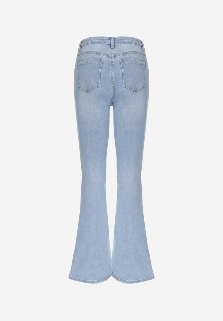 Jasnoniebieskie Jeansy Dzwony High Waist Briris
