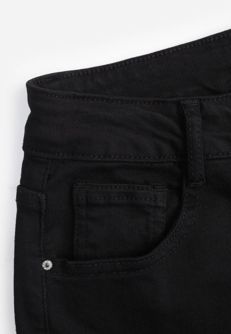 Jeansuri negre Mom Fit talie inalta Kasena