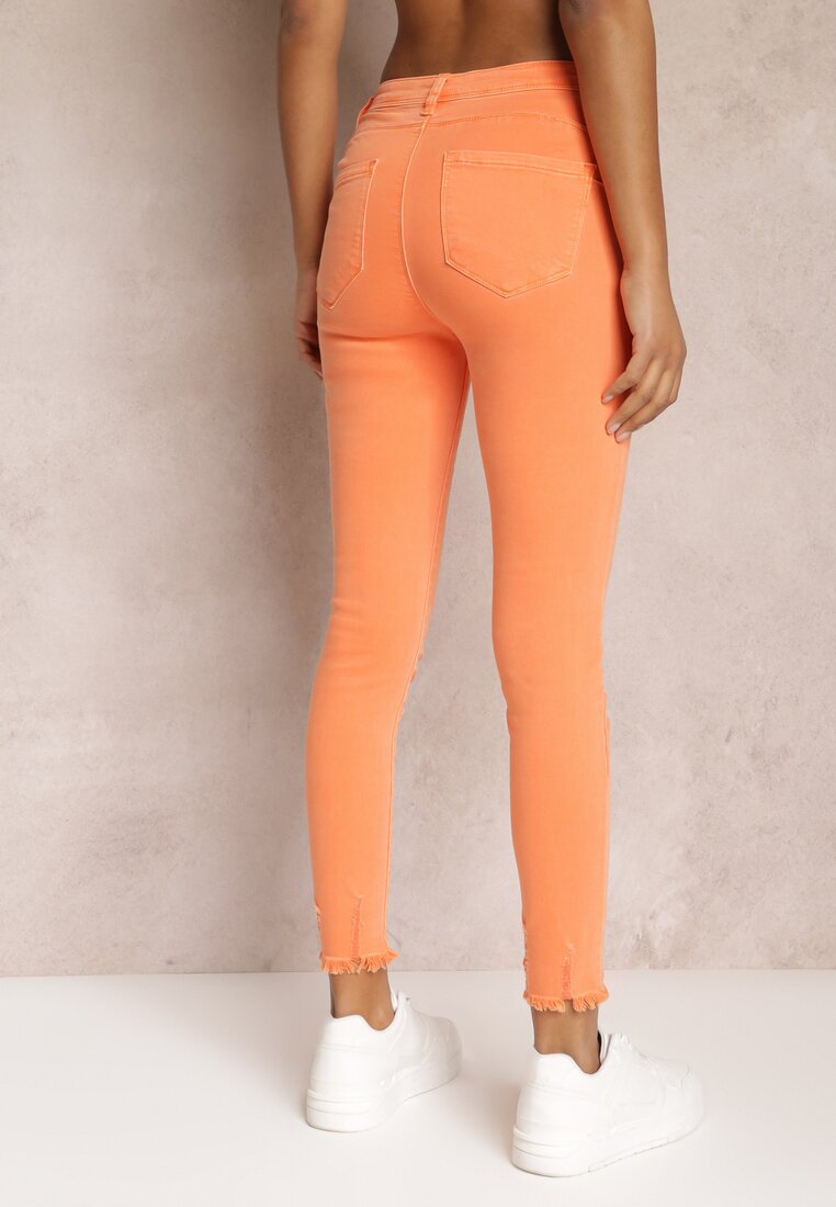 Pomarańczowe Spodnie Skinny Tenyrea