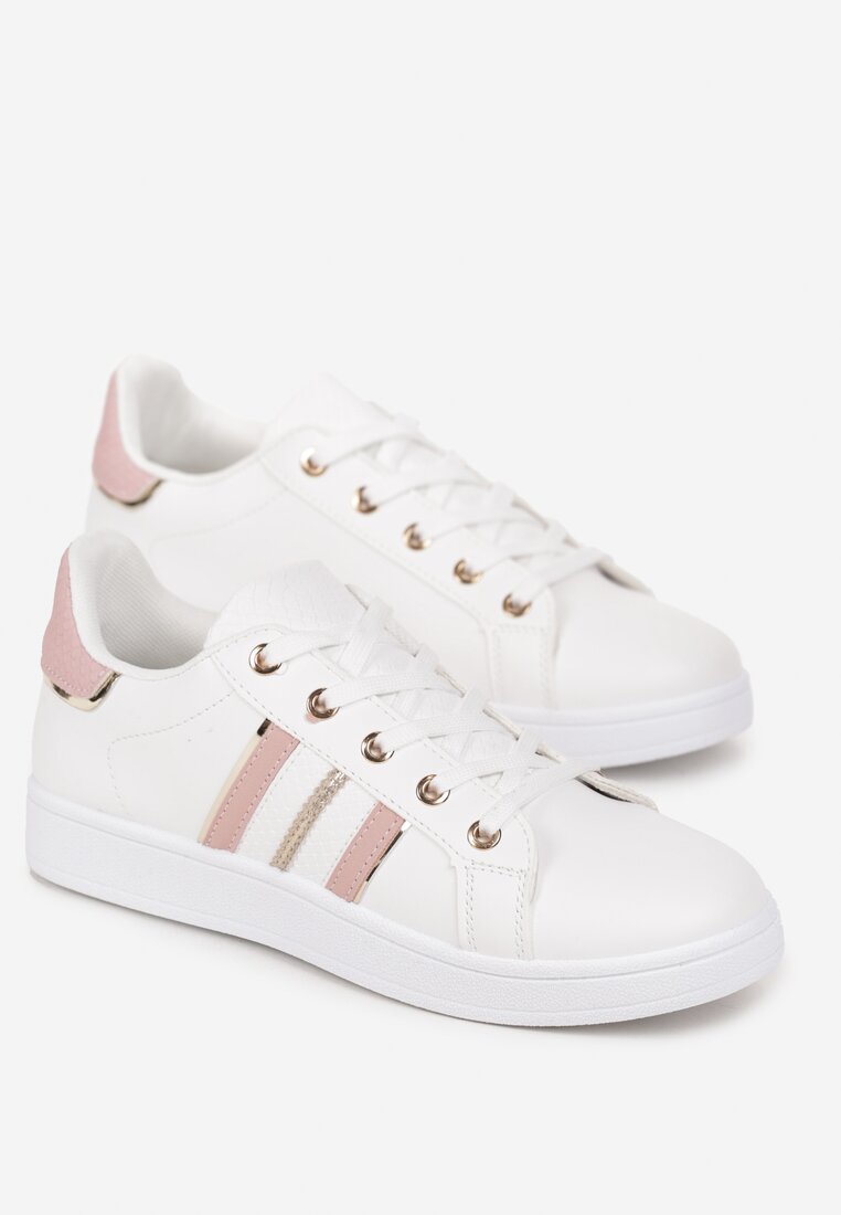 Biało-RóżoweSneakersy Sznurowane Pakkasa