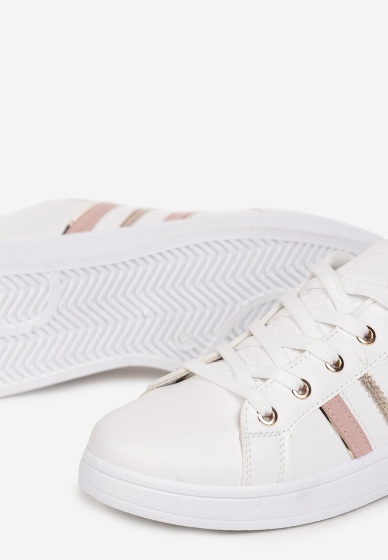 Biało-RóżoweSneakersy Sznurowane Pakkasa