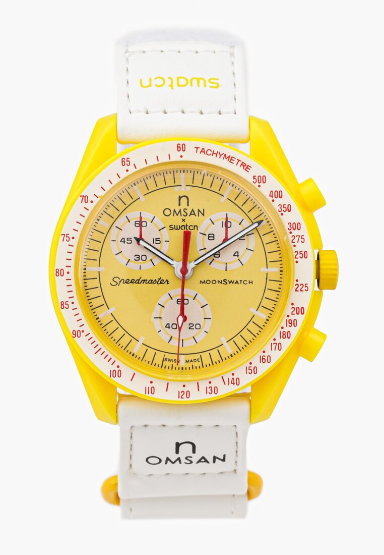 Żółto-Biały Zegarek z Paskiem na Rzep i Okrągłą Tarczą Femena