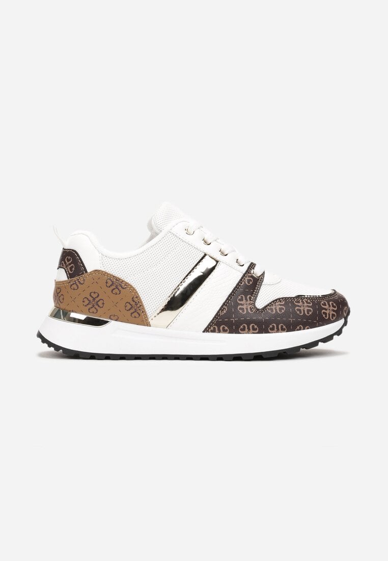 Sneakers Albi Imprimeu Înalți Odenia cu Talpă Groasă