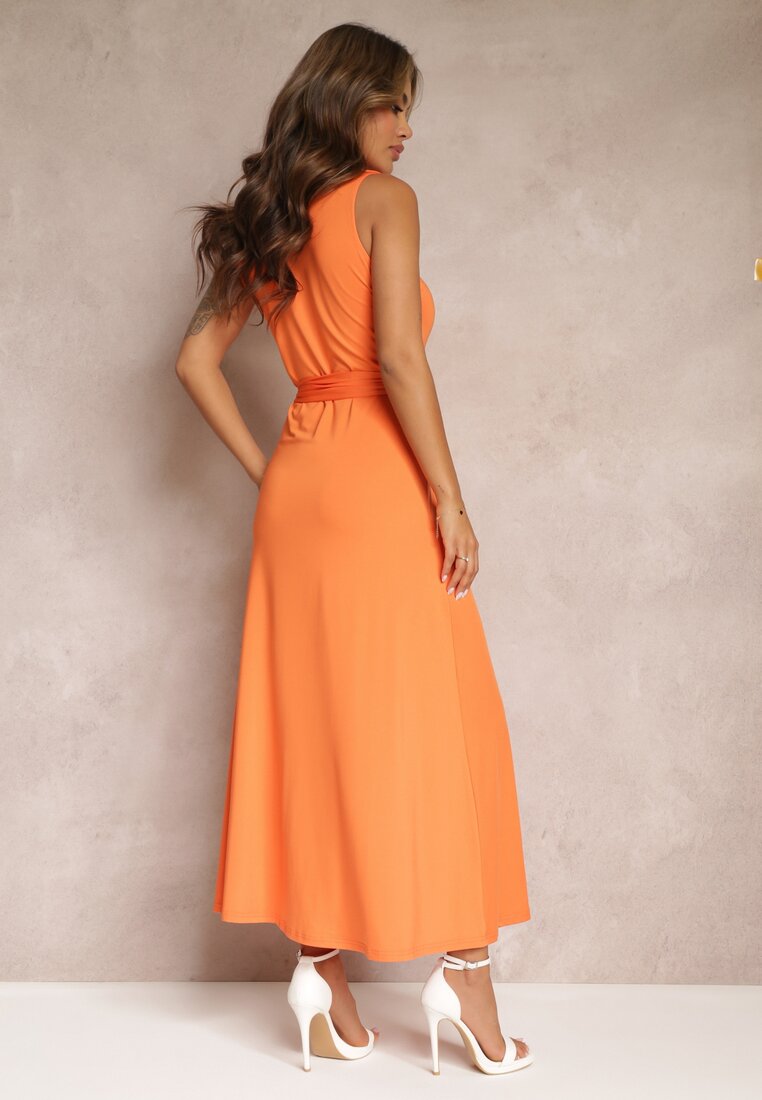 Pomarańczowa Sukienka Crethallis