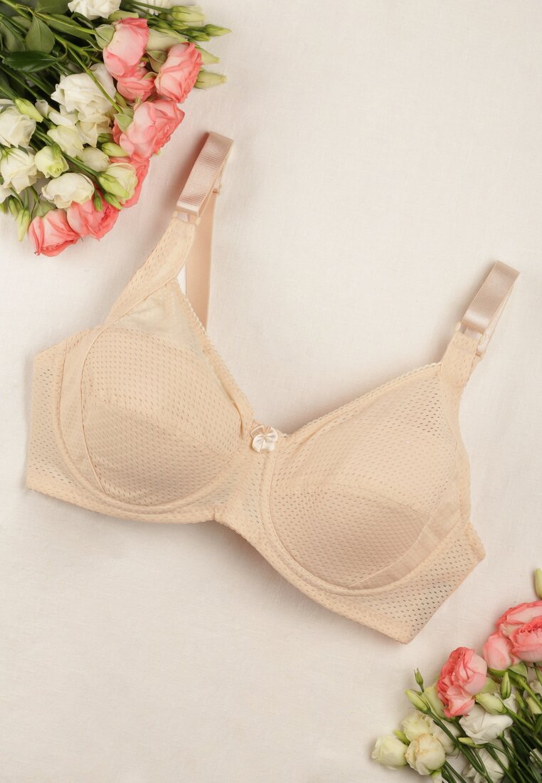 Sutien bej deschis la culoare clasic cu bretele reglabile Imoni